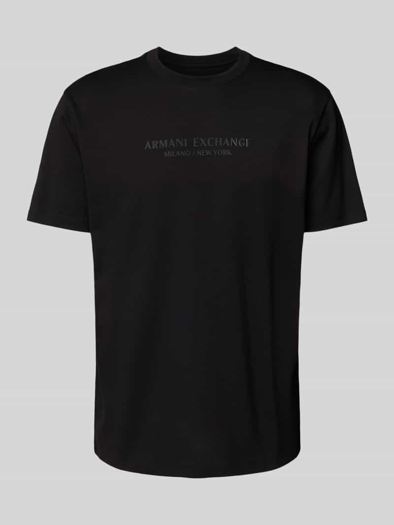 Armani Exchange T-shirt met labelprint