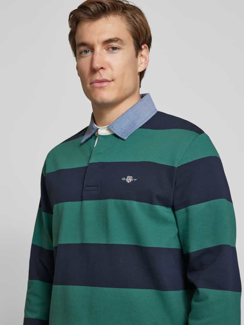 Gant Regular fit sweatshirt met labelstitching model 'CHAMBRAY'