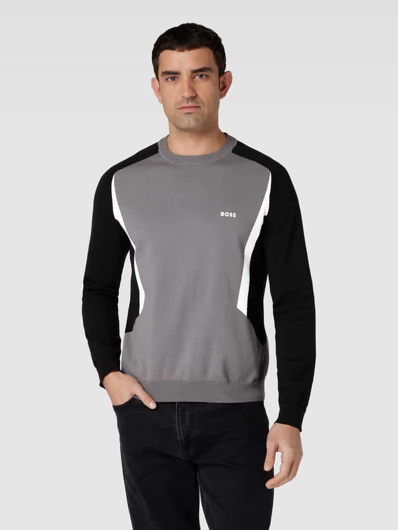 Sweter z dzianiny z raglanowymi rękawami model ‘Rotex’