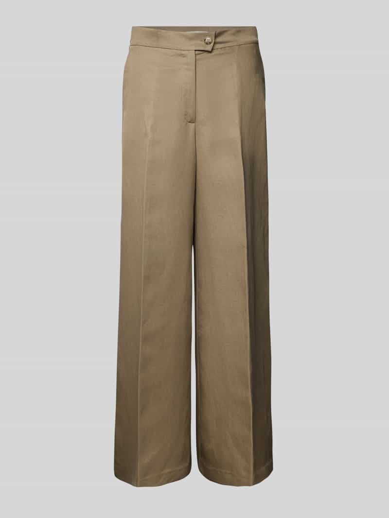 Ivy Oak Wide leg stoffen broek met persplooien model 'PIERA ANN'