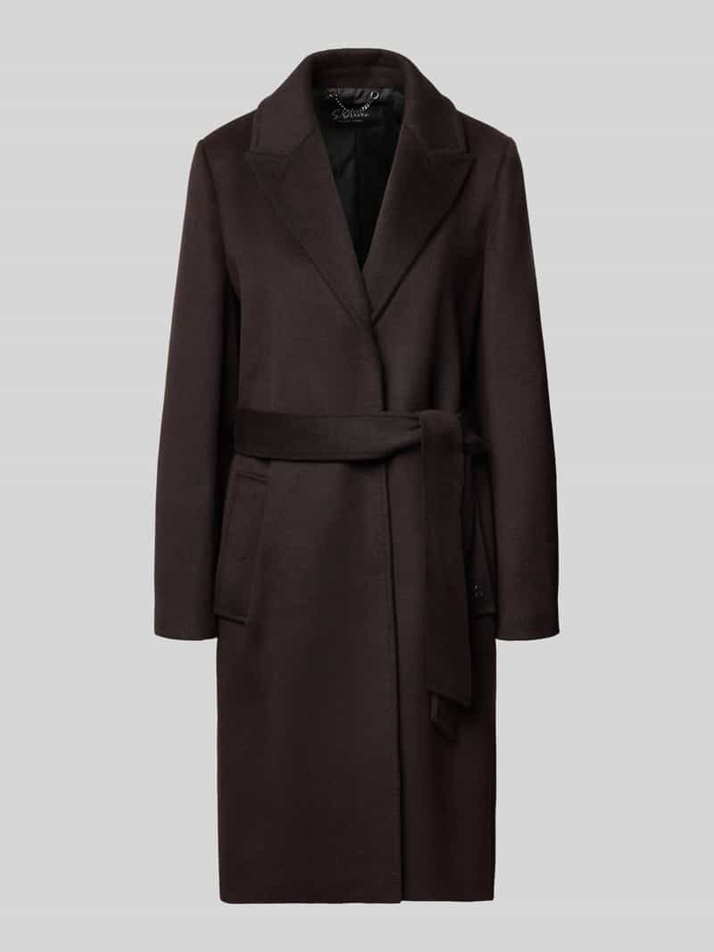 S.Oliver BLACK LABEL Lange jas met strikceintuur