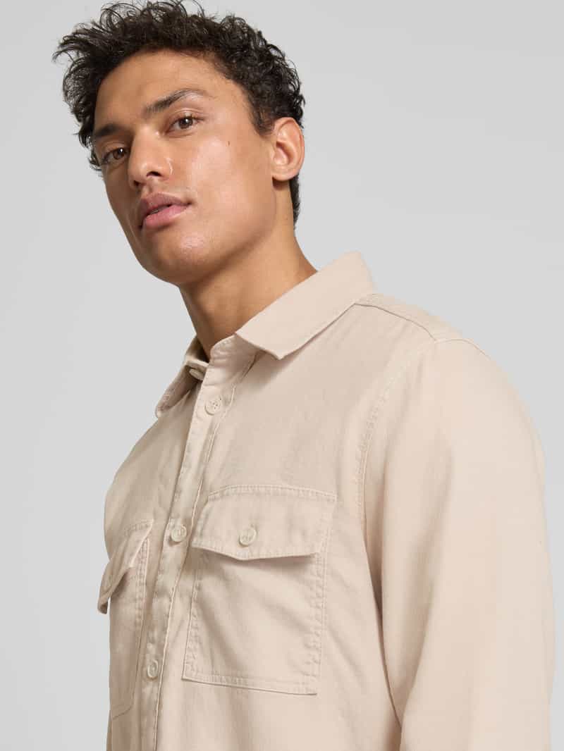 OLYMP Level Five Casual fit overhemdjack met klepzakken op de borst