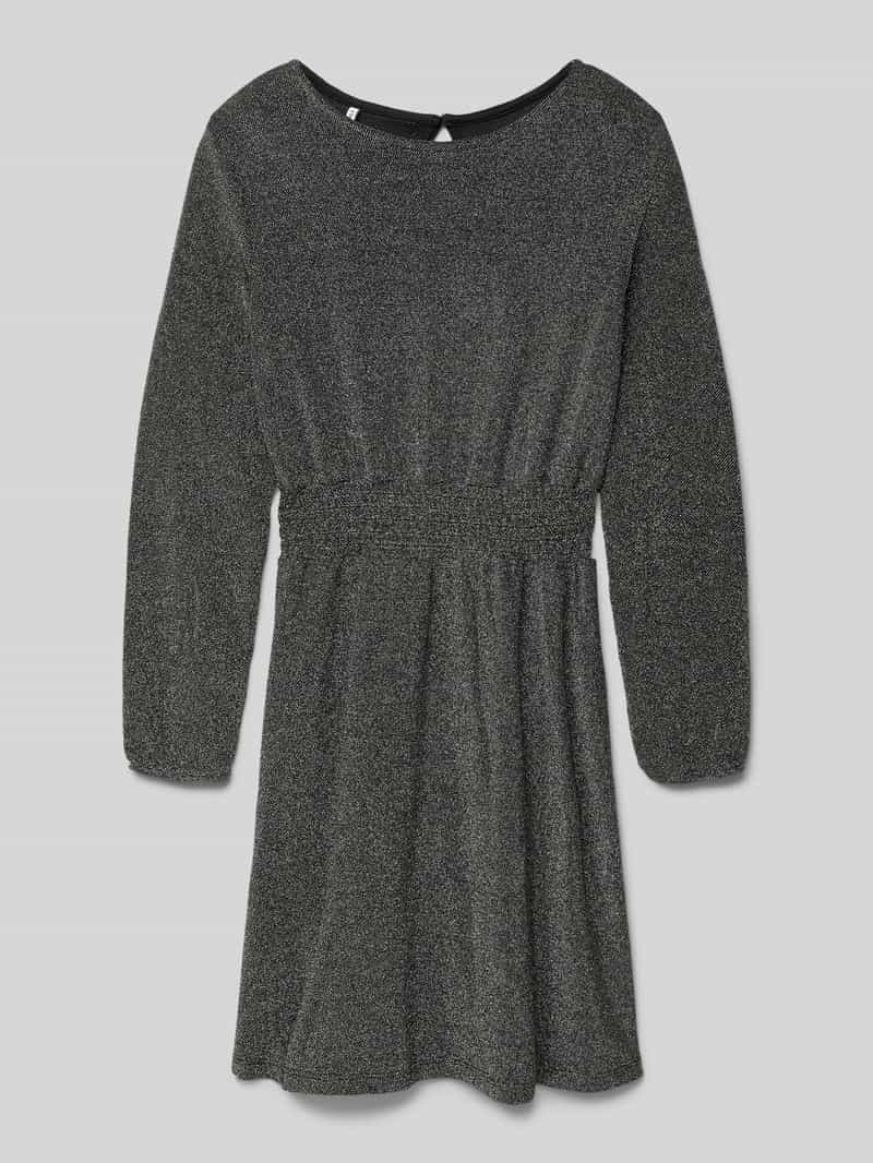 Only Getailleerd midi-jurk met effectgaren model 'QUEEN'