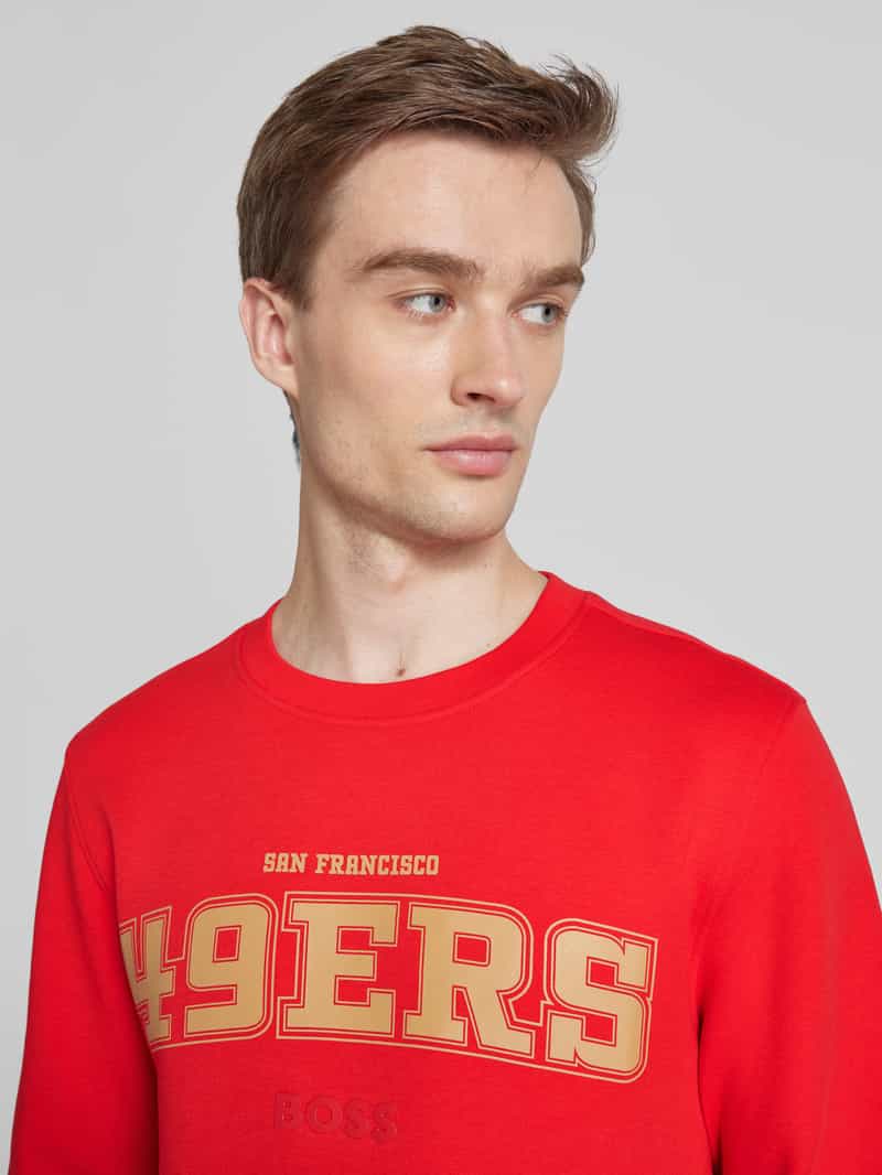 Boss Orange Sweatshirt met labelpatch model 'NFL'