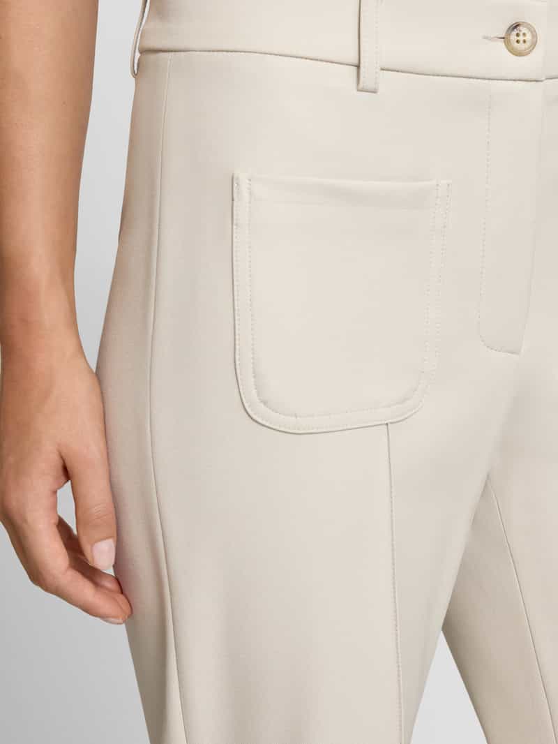 RAFFAELLO ROSSI Straight fit bandplooibroek van viscosemix model 'MILEY'