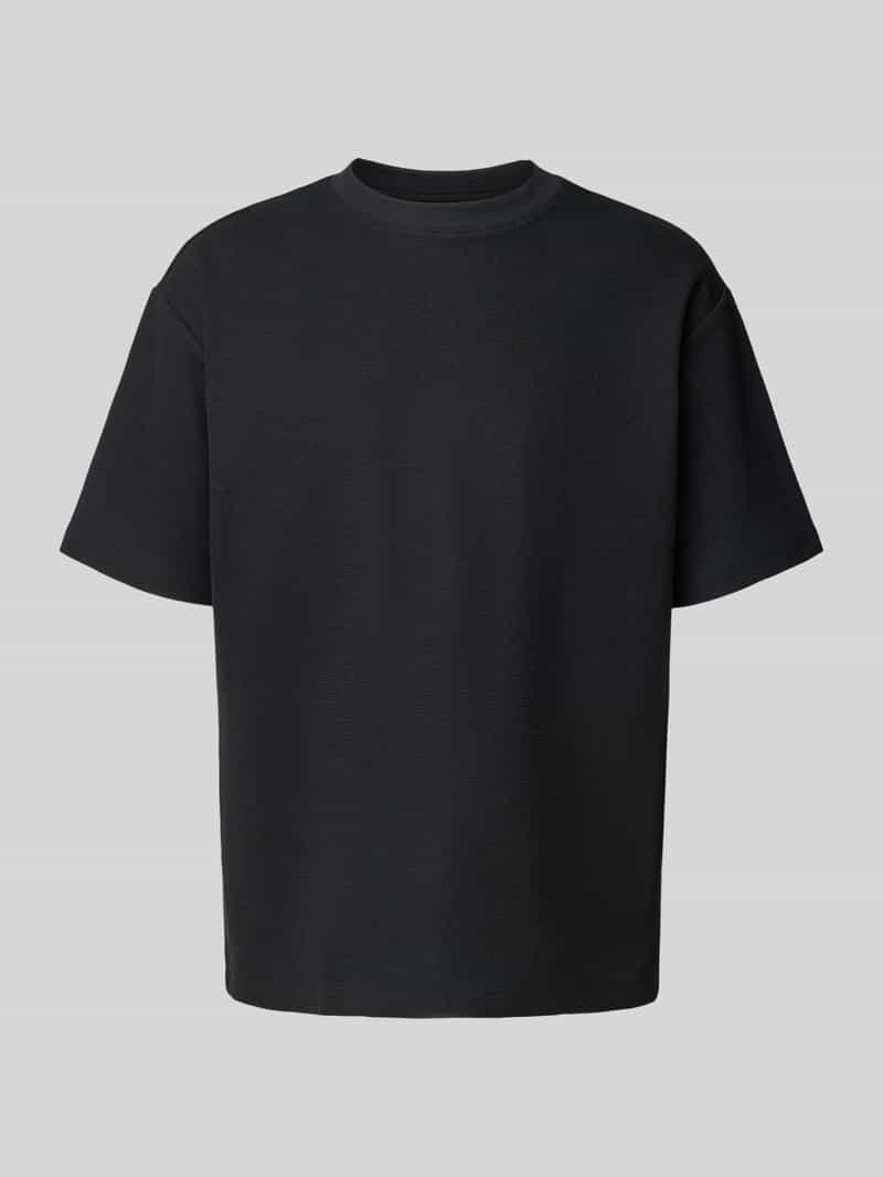 MCNEAL T-shirt met geribde ronde hals