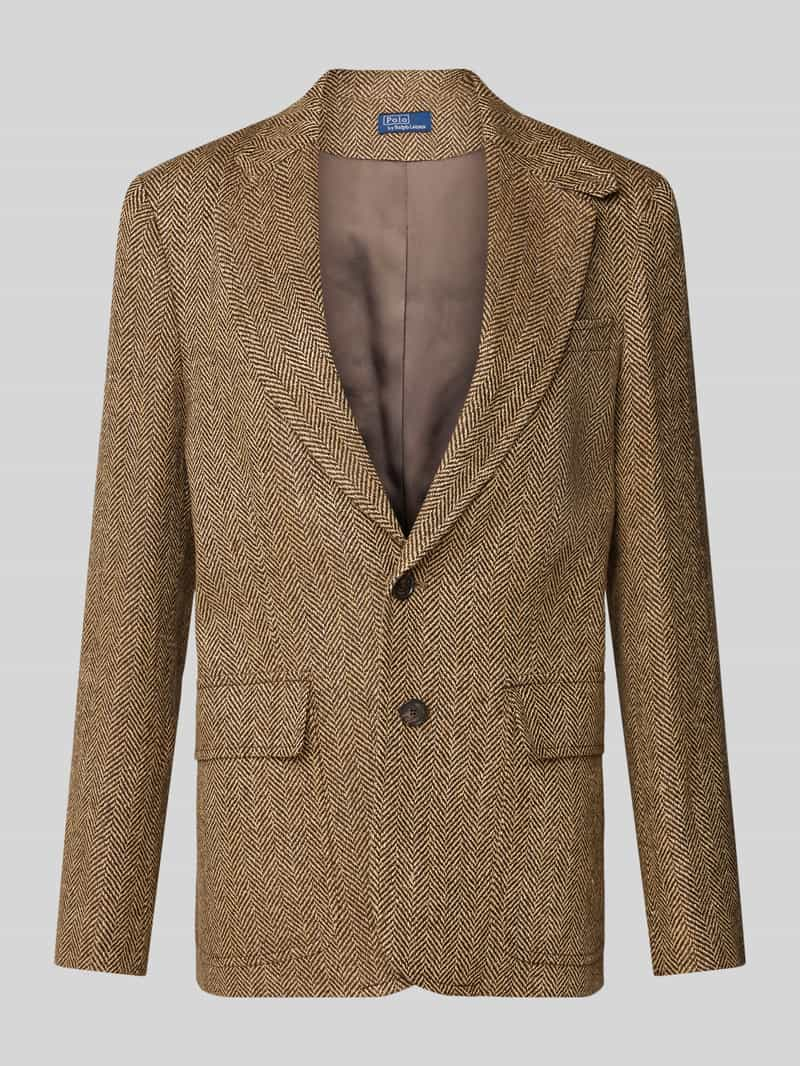 Polo Ralph Lauren Blazer met paspelzak op de borst, model 'HERITAGE'