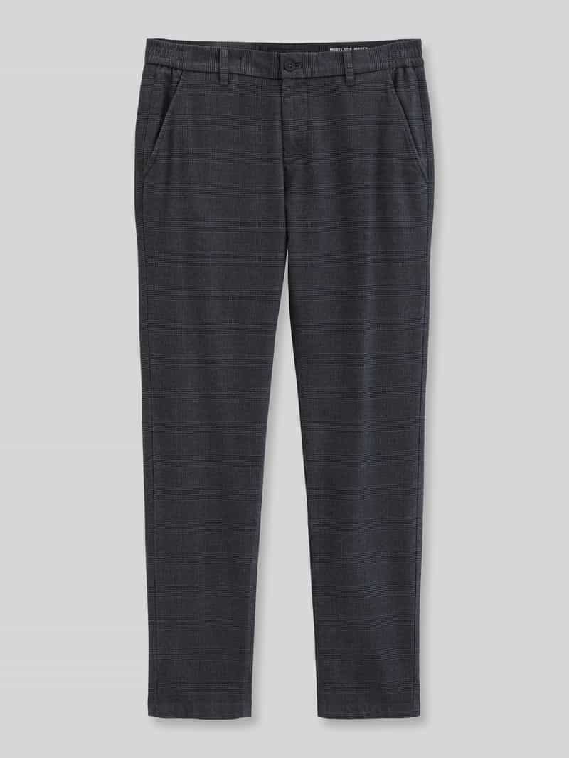 Marc O'Polo Mid waist broek met bandplooi model 'Stig'