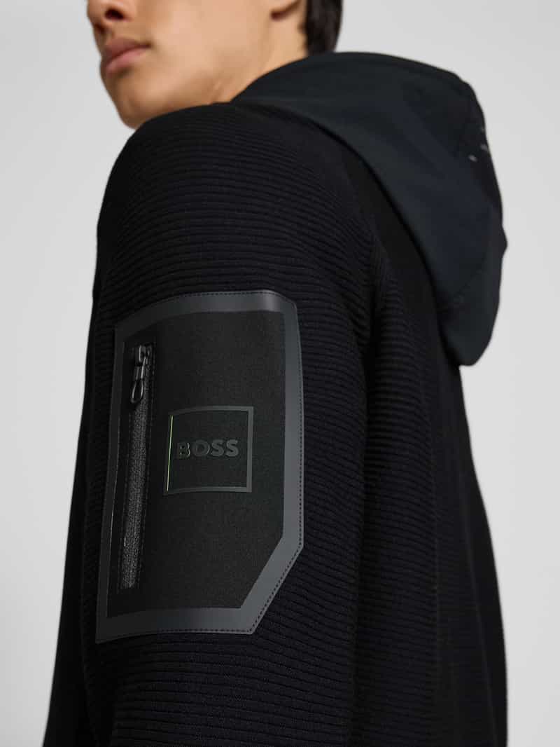 BOSS Green Regular fit sweatjack van viscosemix model 'URBAN COMMUTER'