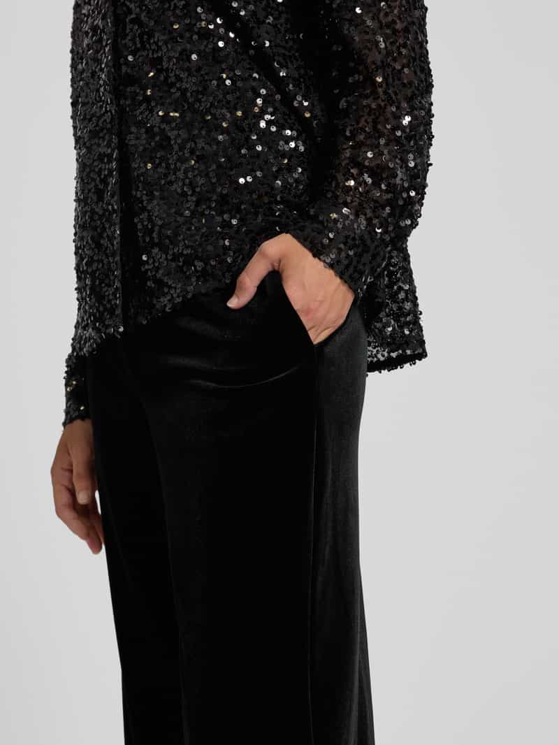 Christian Berg Cocktail Wide fit stoffen broek met brede band