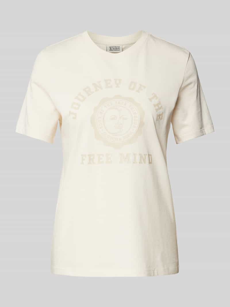 Scotch & Soda T-shirt met statement- en labelprint