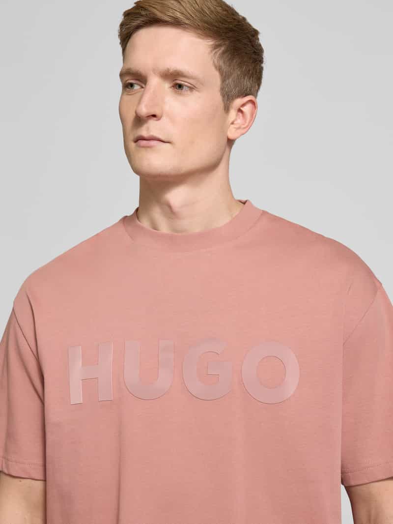 HUGO Oversized T-shirt met labelprint model 'Dinkee'