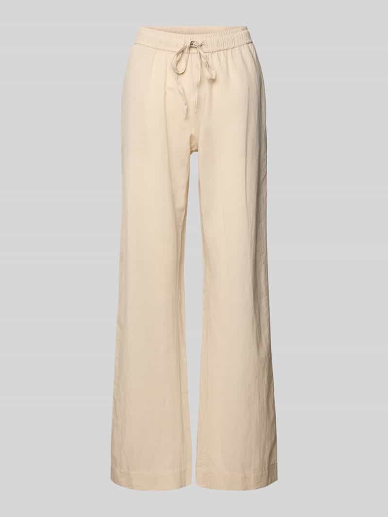 NEO NOIR Straight fit linnen broek met steekzakken model 'Sonar'