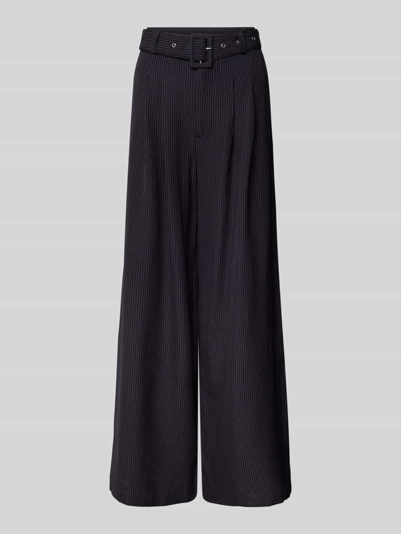 My Essential Wardrobe Wide leg bandplooibroek met riem model 'Vitta'