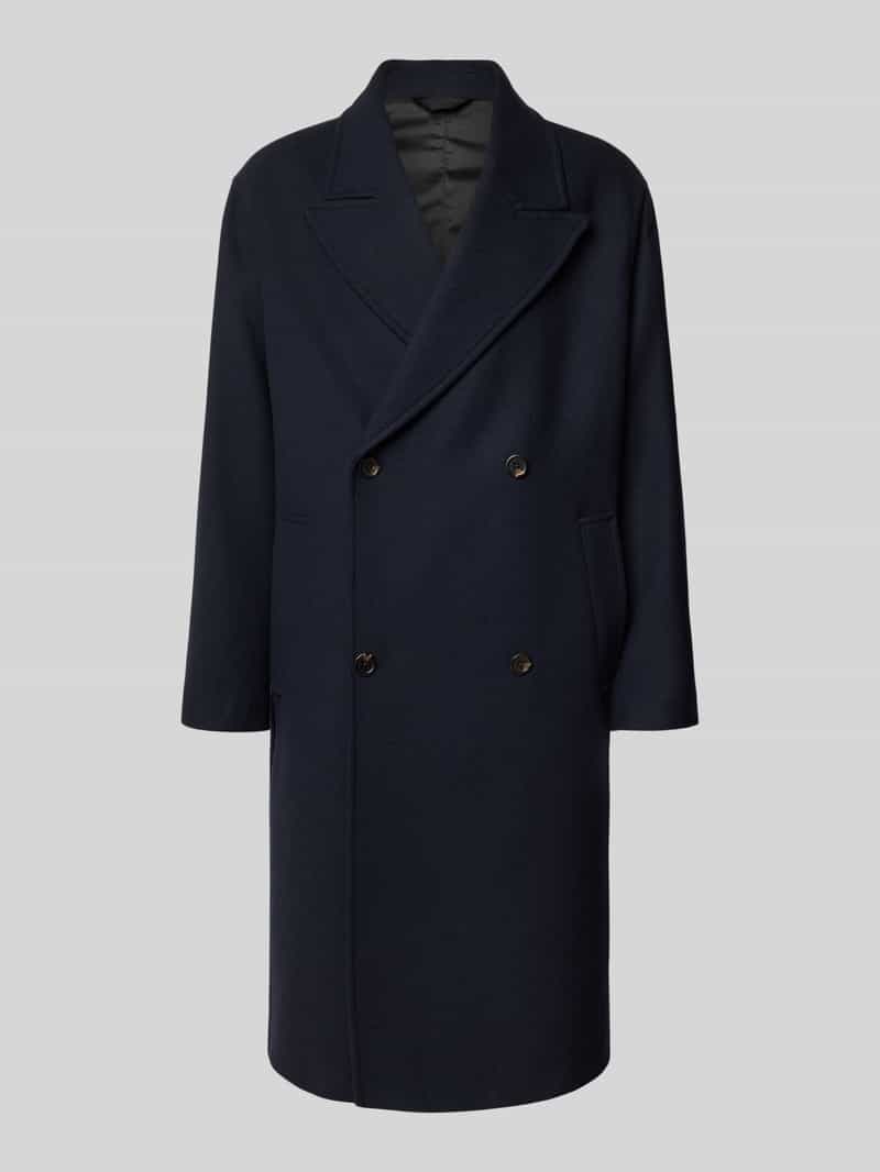 Selected Homme Relaxed fit lange jas van wolmix model 'SIMON'