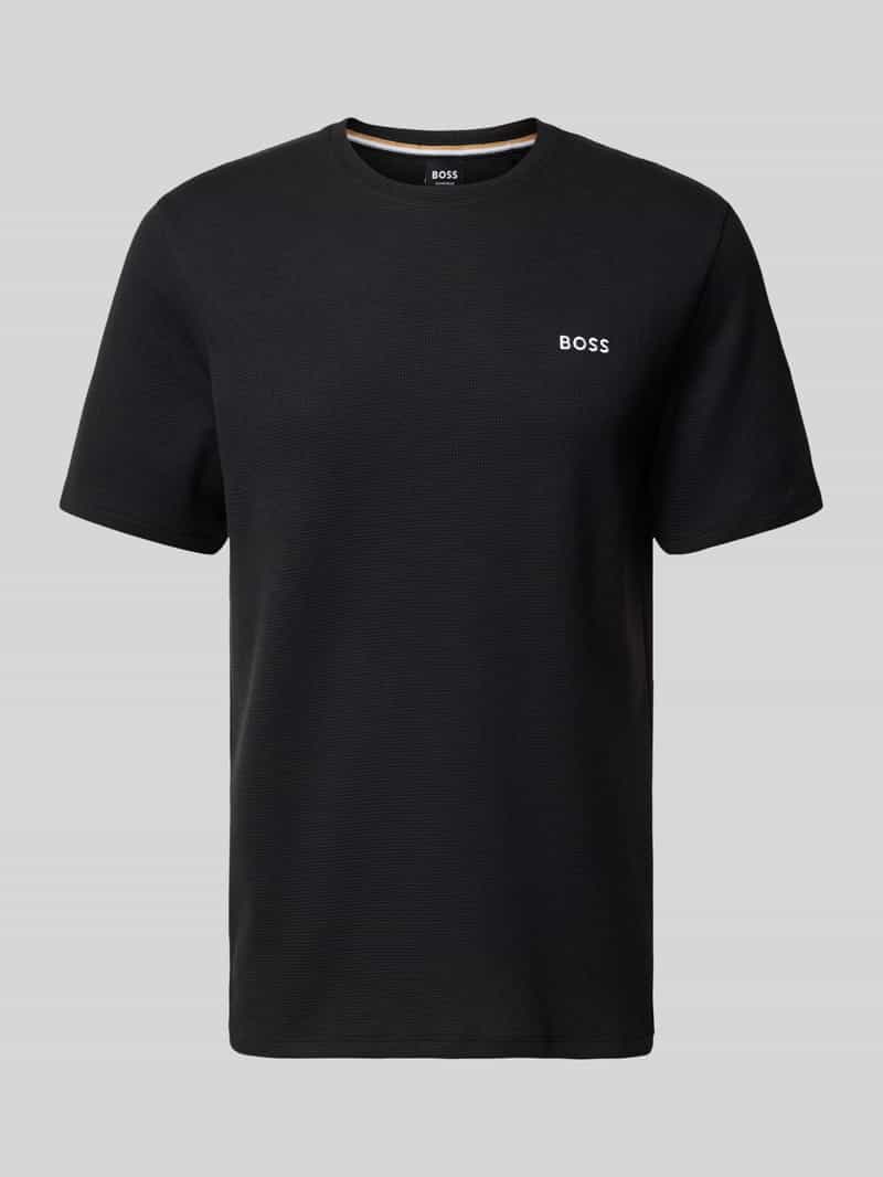 Boss T-shirt met labelstitching