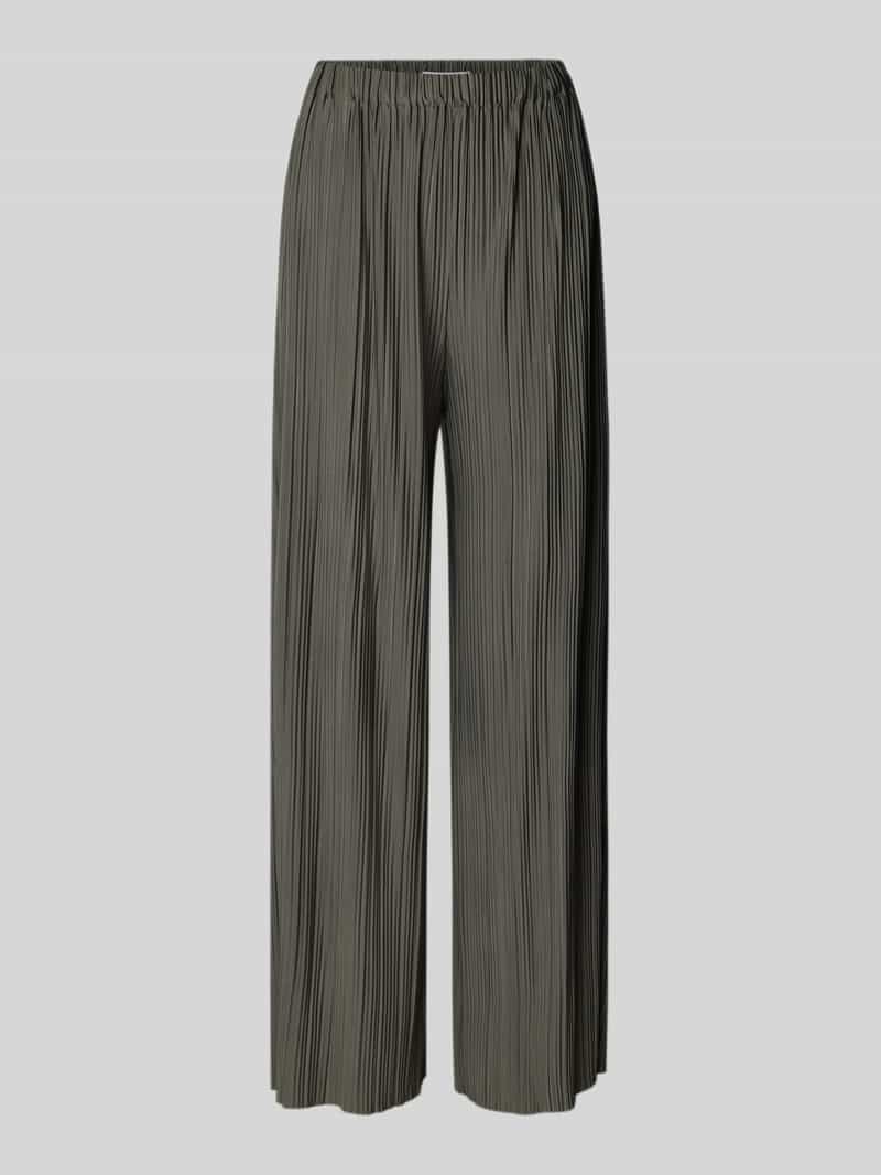 Samsøe Straight leg stoffen broek met plissévouwen model 'UMA'