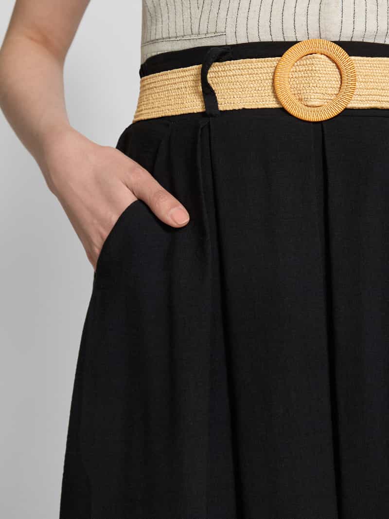 ZABAIONE Midirok met plooien en steekzakken