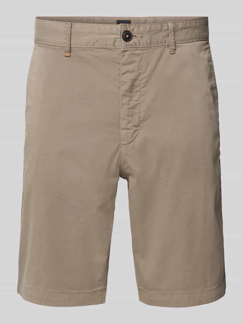 Boss Orange Korte slim fit chino met ceintuurlussen