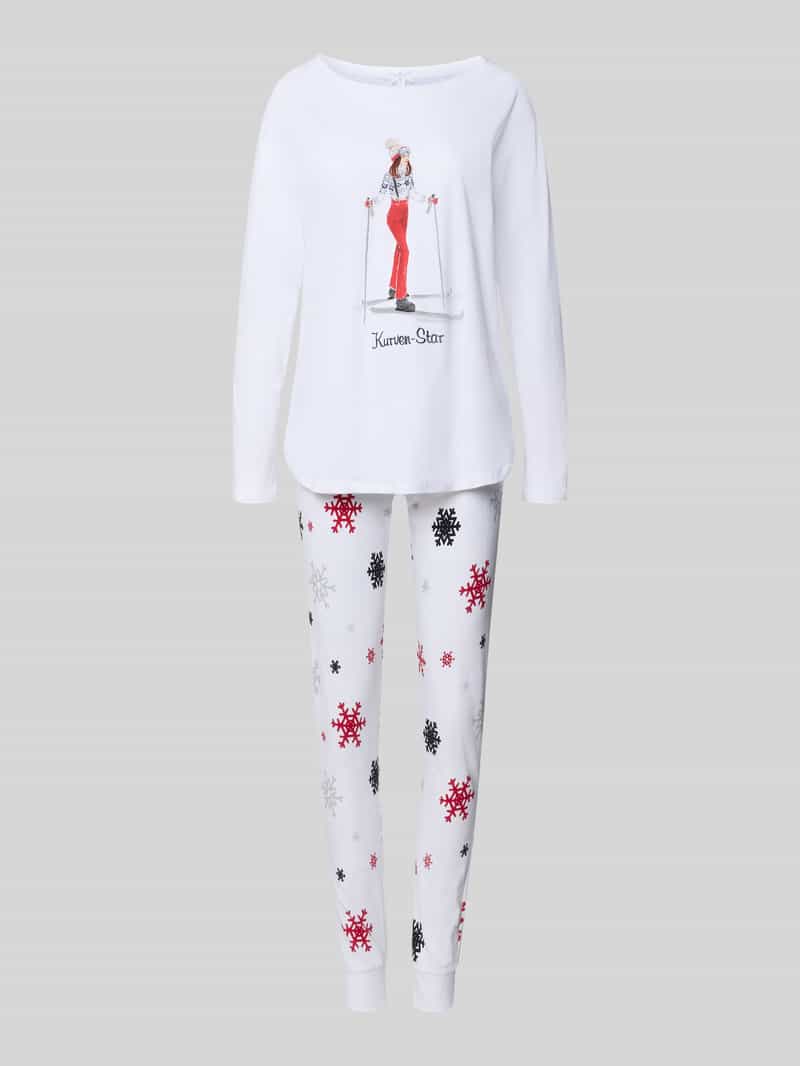 LOUIS & LOUISA Pyjama van zuivere katoen model 'Winterzauber'