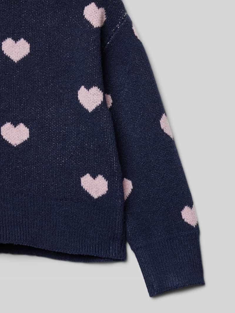 name it Gebreide pullover met ribboorden model 'NUSINE'