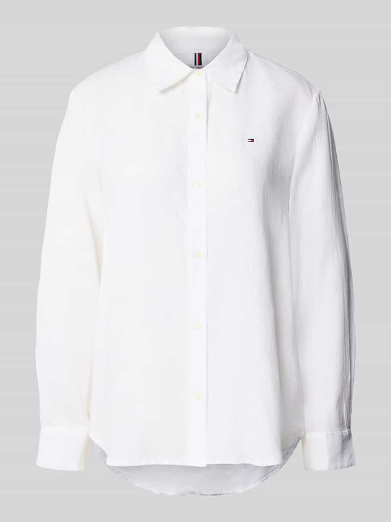 Tommy Hilfiger Regular fit overhemdblouse van puur linnen