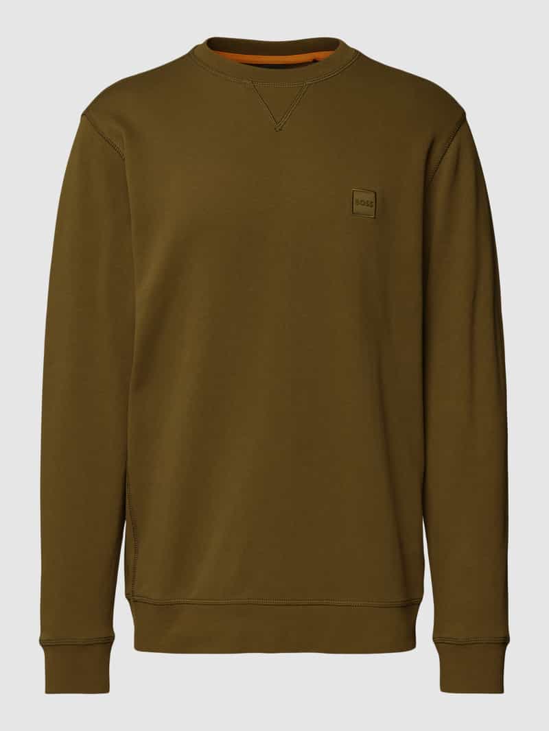 Boss Orange Sweatshirt met labelstitching model 'Westart'
