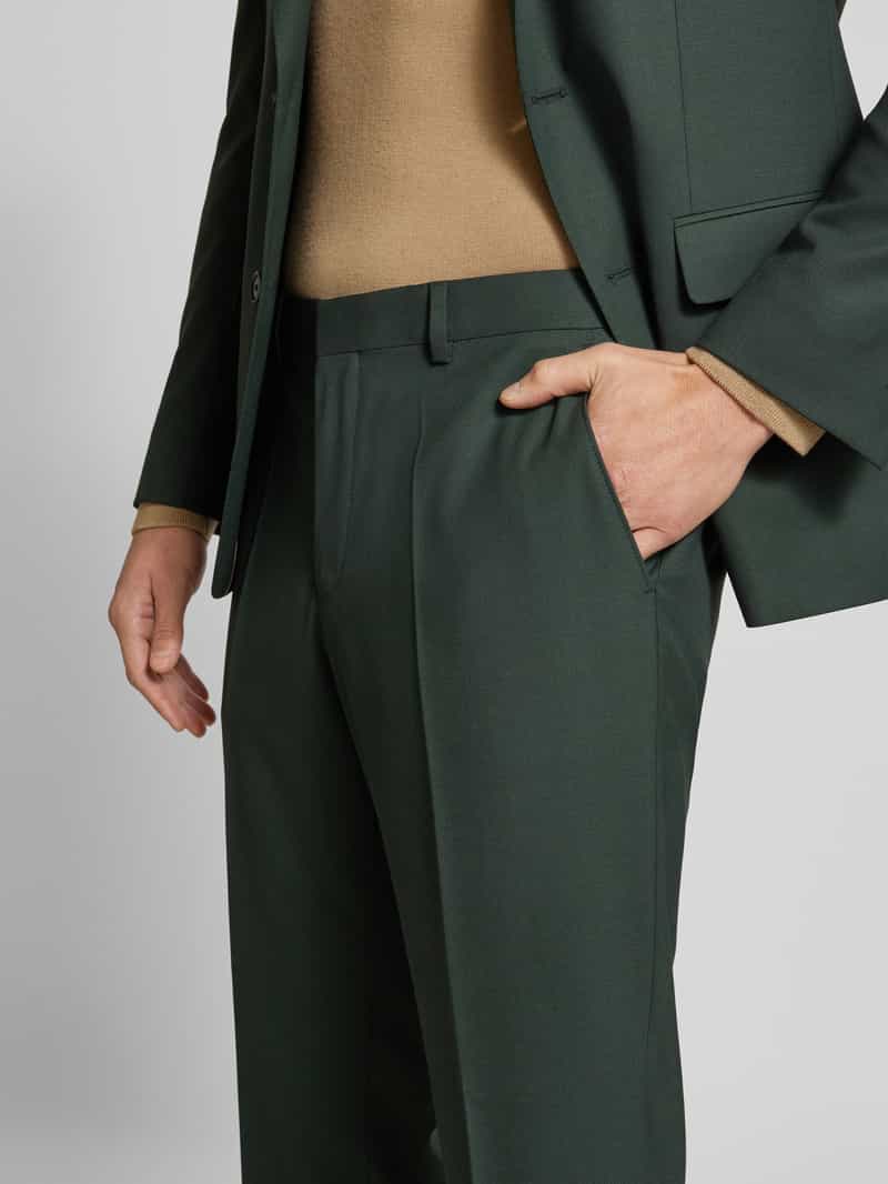 Boss Regular fit pantalon met persplooien model 'Leon'