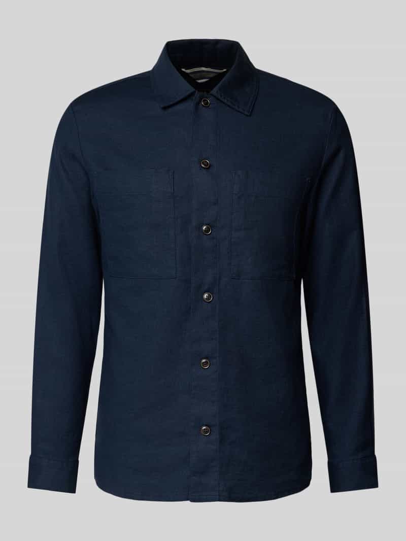 Matinique Slim fit overhemdjack met kentkraag model 'pelton'
