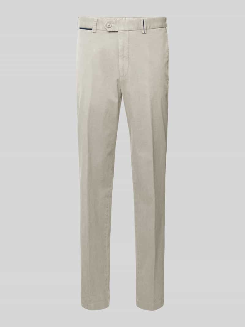 Hiltl Slim fit broek met persplooien, model 'Teaker'