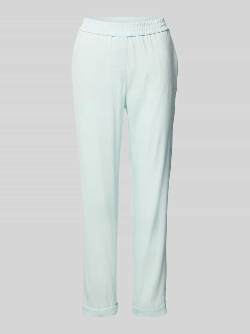 Marc Cain Regular fit linnen broek met elastische band