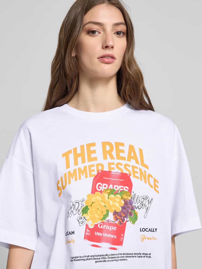 Pieces Relaxed fit T-shirt van puur katoen model 'CLAUDE'