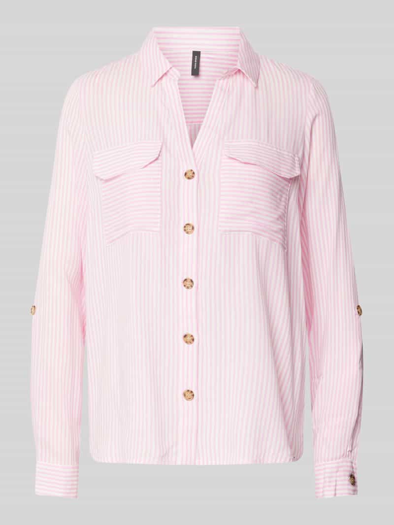 Vero Moda Regular fit overhemdblouse van pure viscose model 'BUMPY'