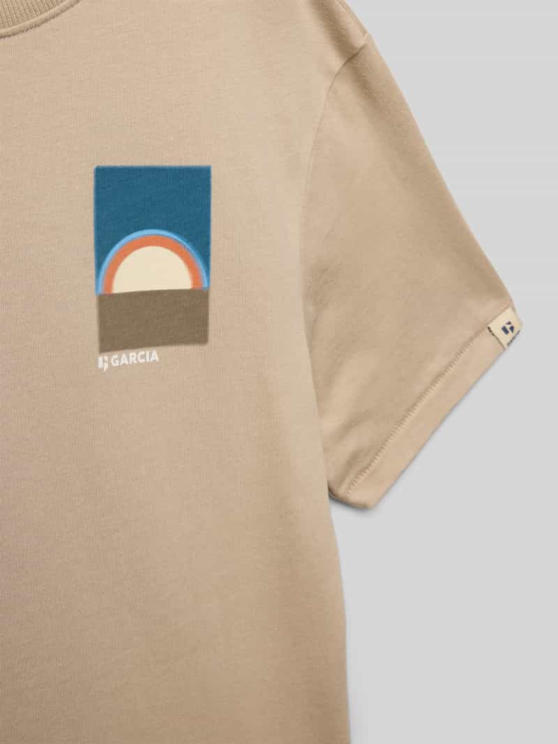 Garcia T-shirt met motiefprint en ronde hals