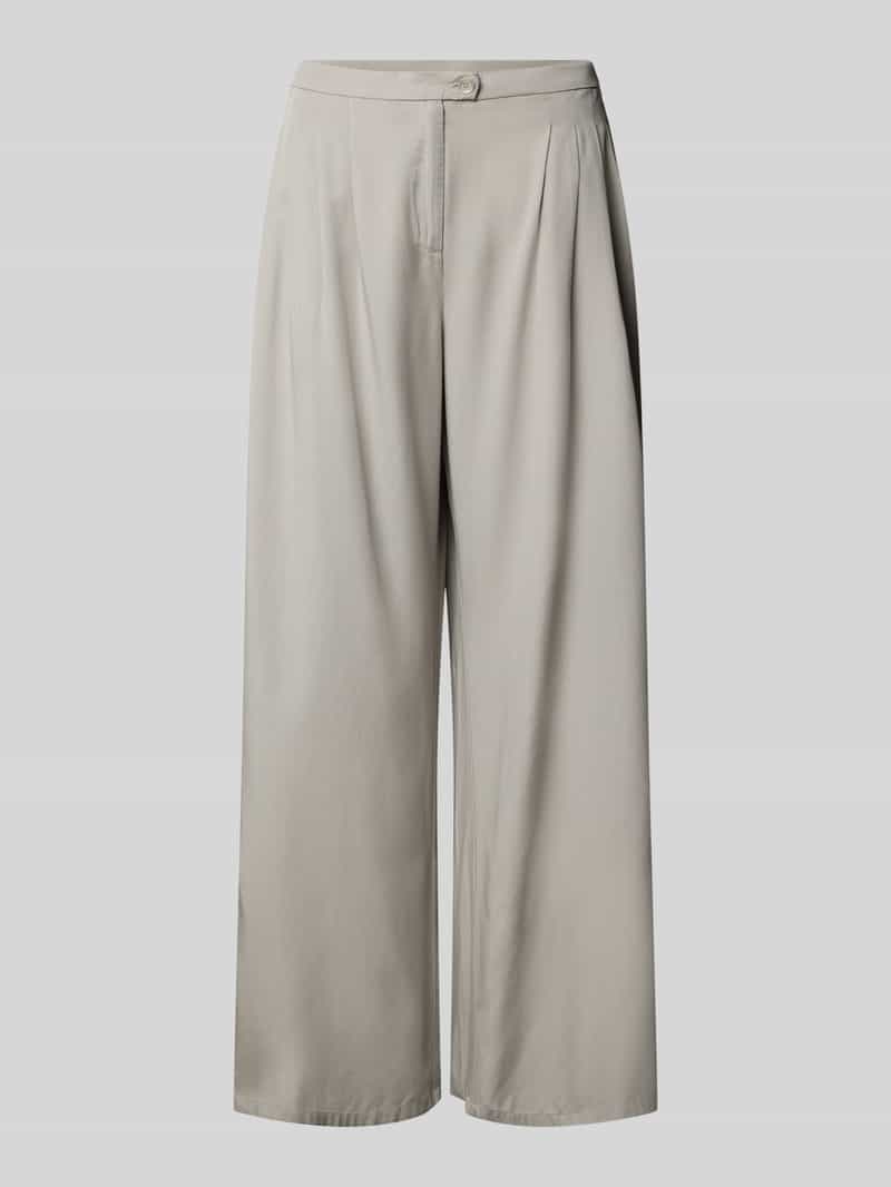 Broek van een mix van viscose en lyocell met wijde pijpen