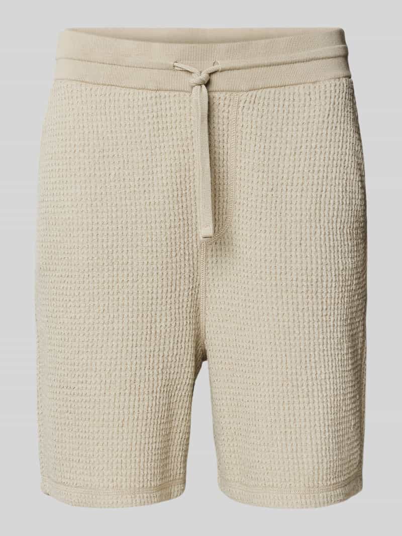 Boss Orange Straight leg korte broek met tunnelkoord model 'Amoffle'