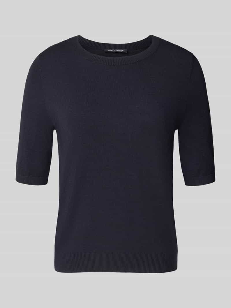 LUISA CERANO Gebreid shirt van viscosemix met ronde hals