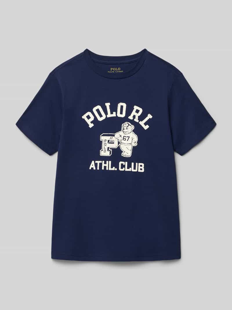 Polo Ralph Lauren Teens T-shirt met labelprint en ronde hals