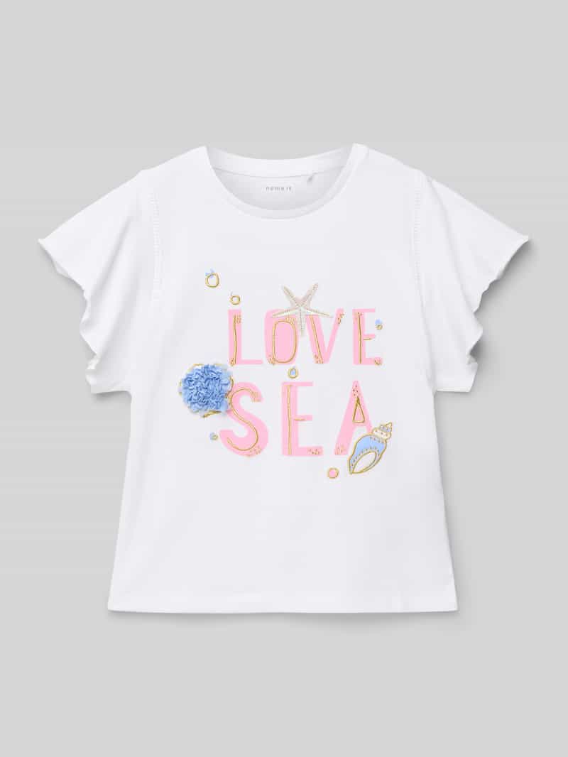 name it T-shirt met statementprint model 'SEA'