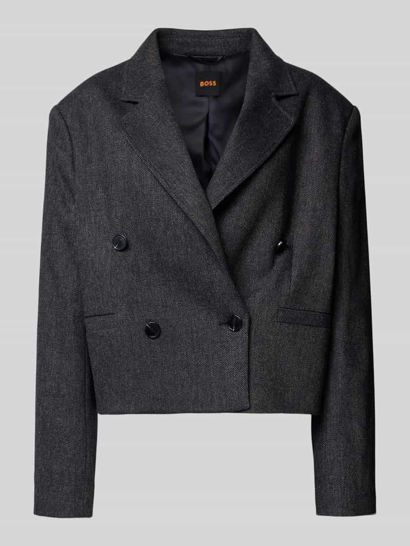 Boss Orange Boxy fit korte blazer met wol model 'JAFLENI'