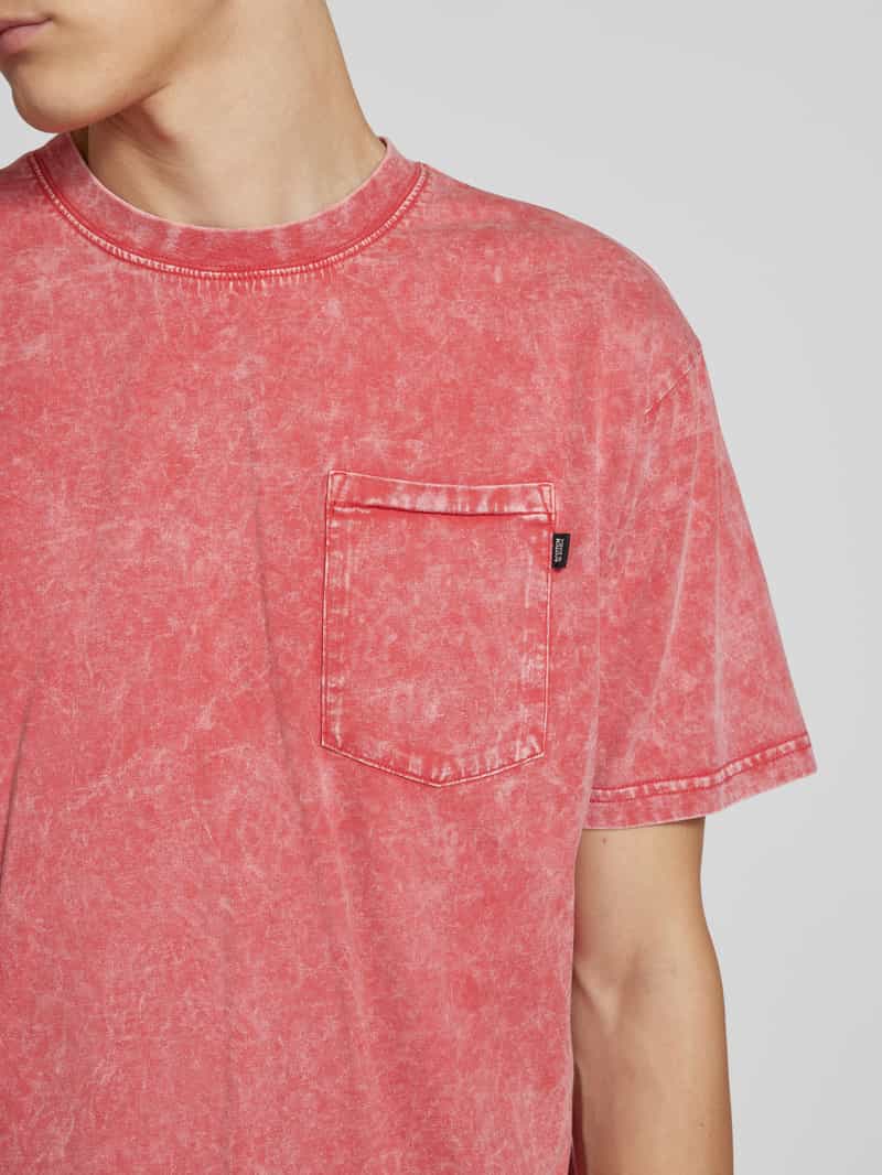 Scotch & Soda T-shirt met geribde ronde hals