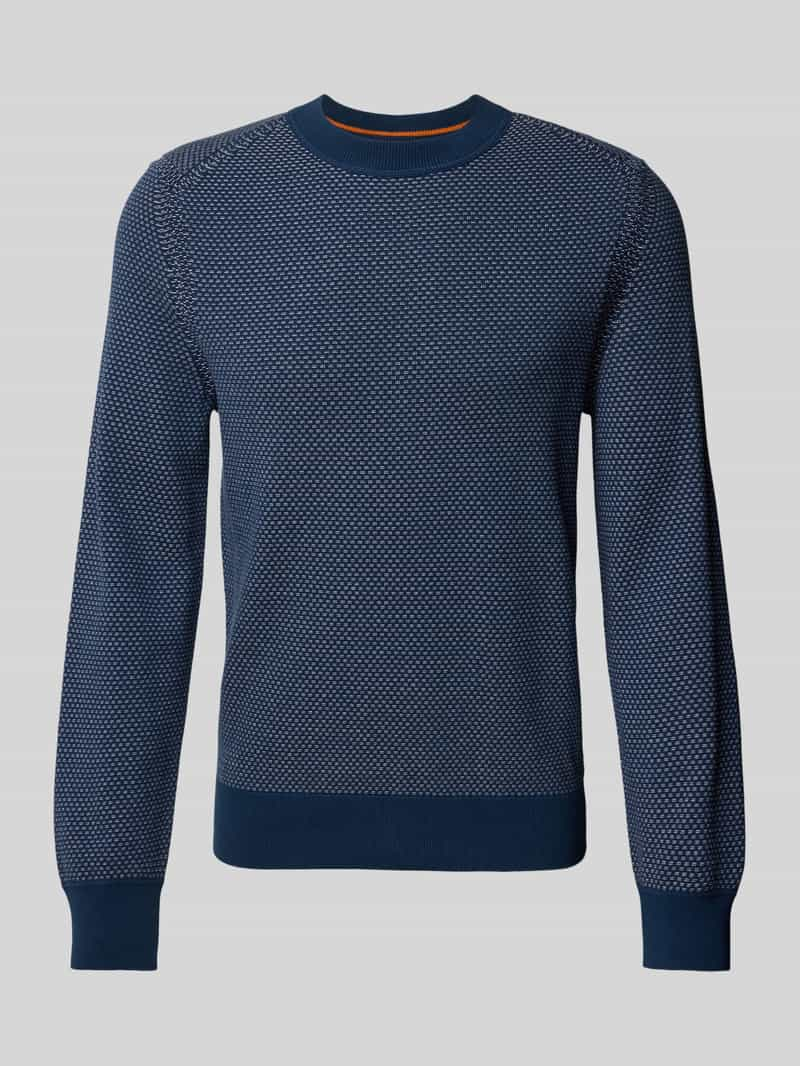 Boss Orange Gebreide pullover met structuurmotief, model 'Kaponski'