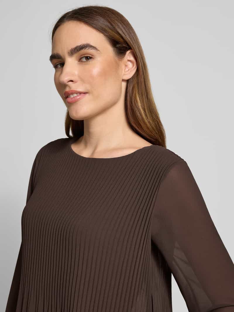 ZABAIONE Blouse met lange mouwen met plissévouwen en ronde hals