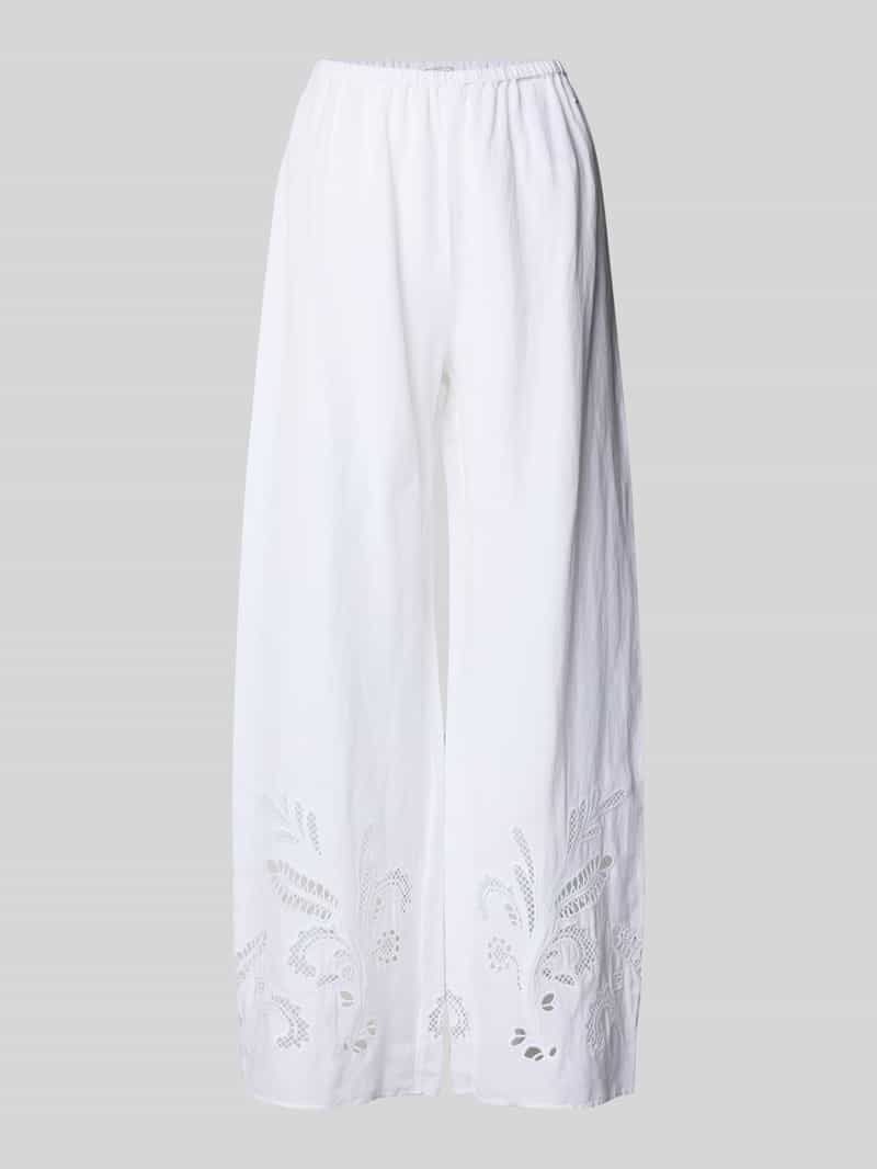 Tommy Hilfiger Loose fit wijde broek met broderie anglaise