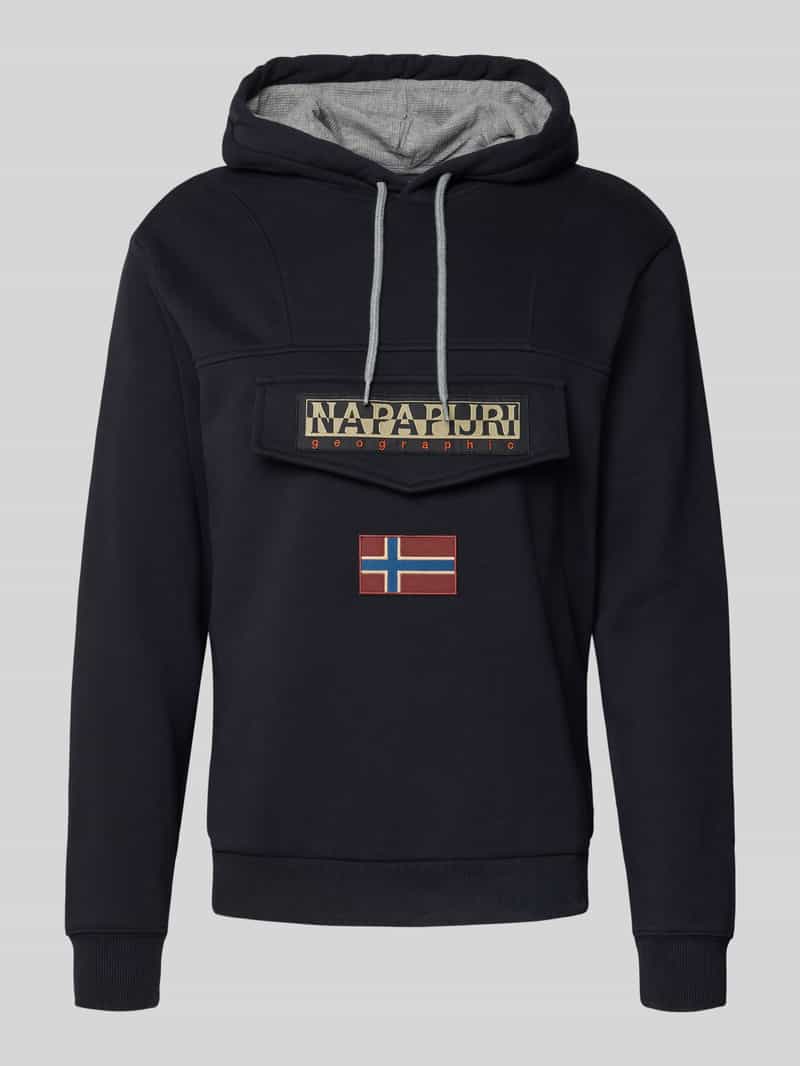 Napapijri Sweatshirt met labelpatch model 'BURGEE WINT'