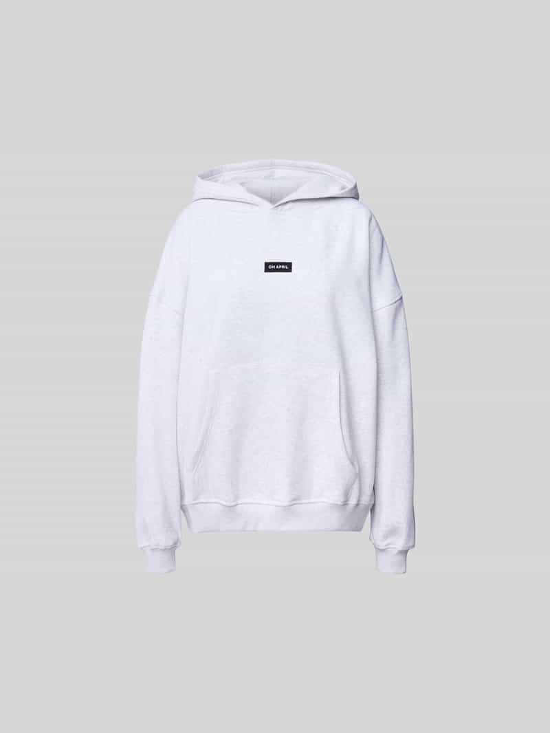 hoodie met labeldetail