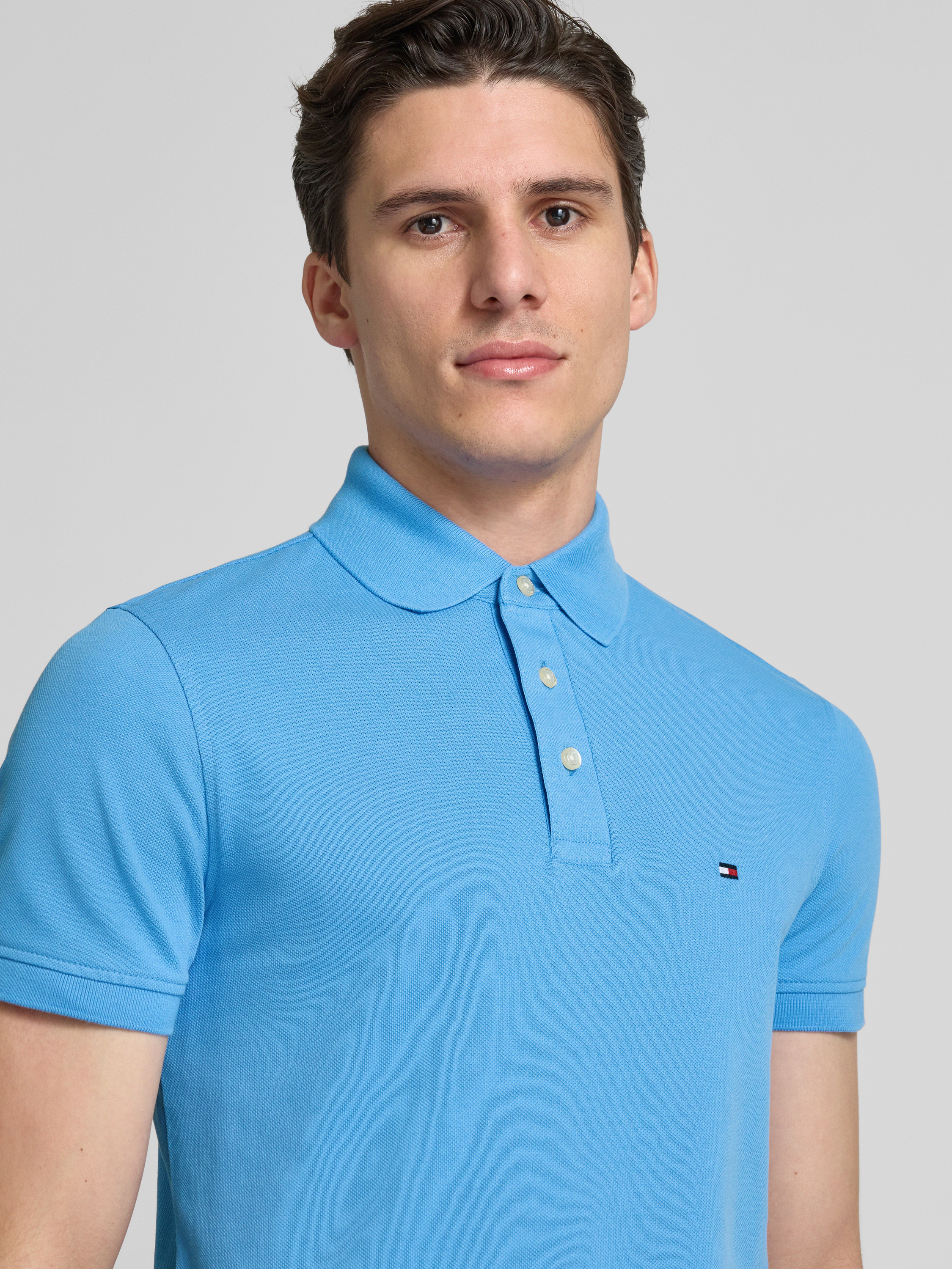 Tommy Hilfiger Slim fit poloshirt met logostitching model '1985'