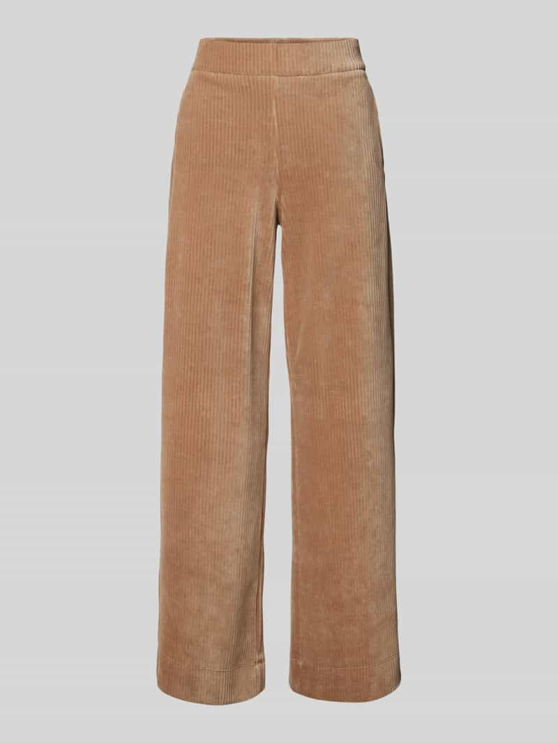 Christian Berg Woman Wide leg corduroy broek met elastische band