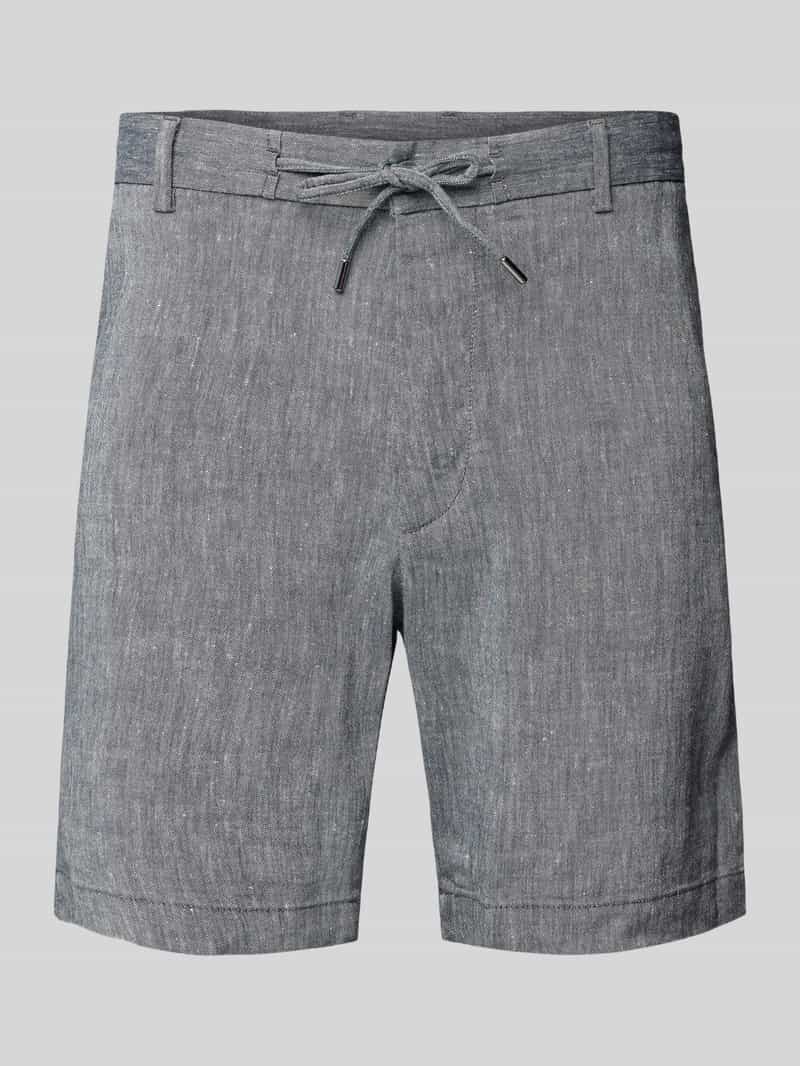 Boss Regular tapered fit korte broek met tunnelkoord model 'Kane'