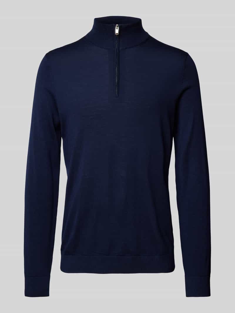 Gebreide pullover van merinowol met schipperskraag, model 'TRAY'